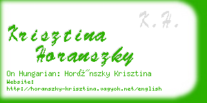 krisztina horanszky business card